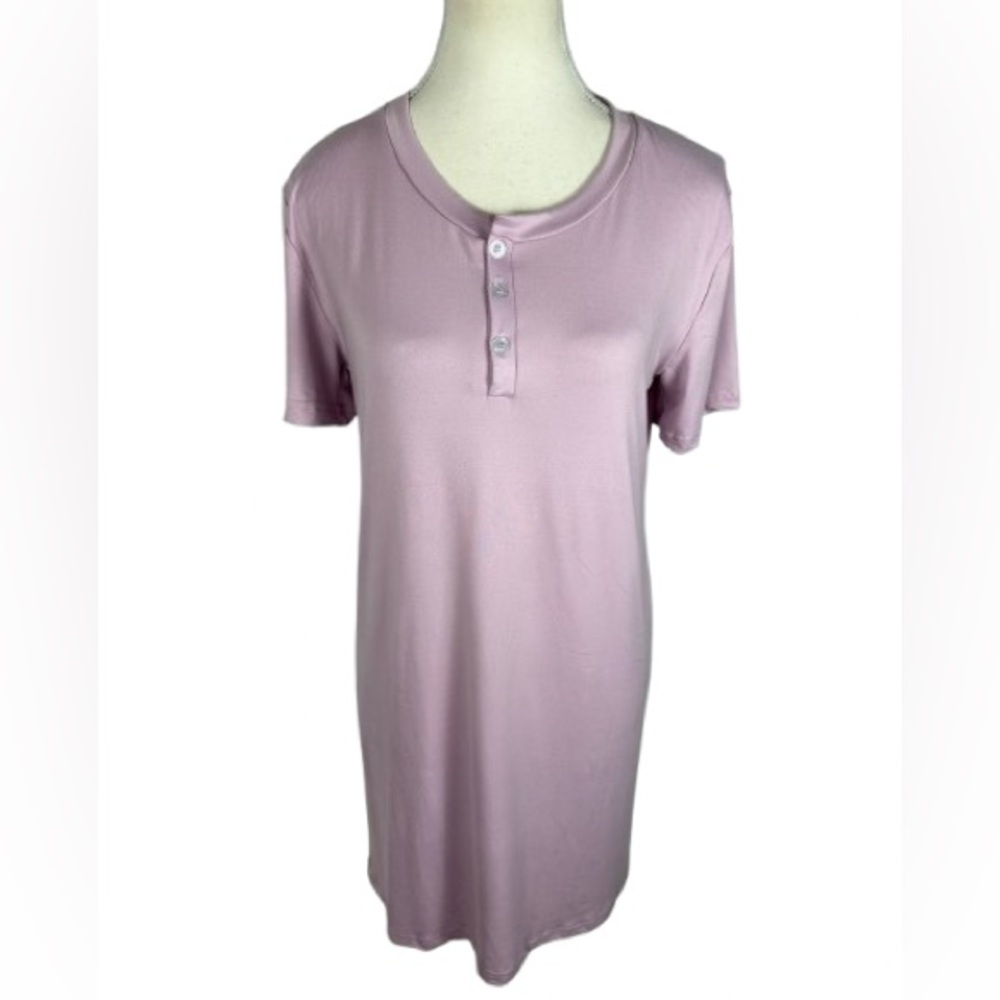Real Essentials Lilac Sleep Shirt Dress Size S